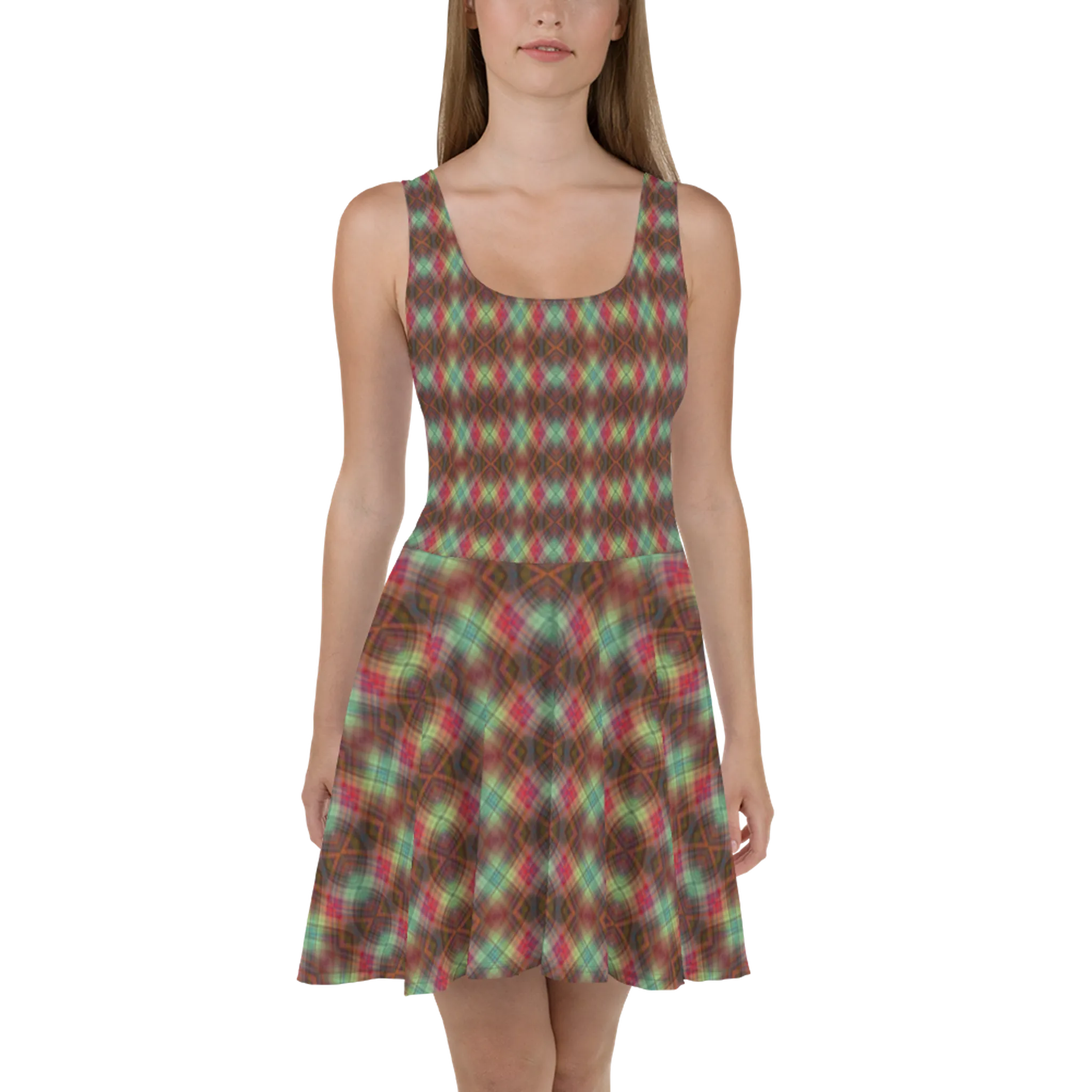 Recursia Argyle Rewired II Skater Dress