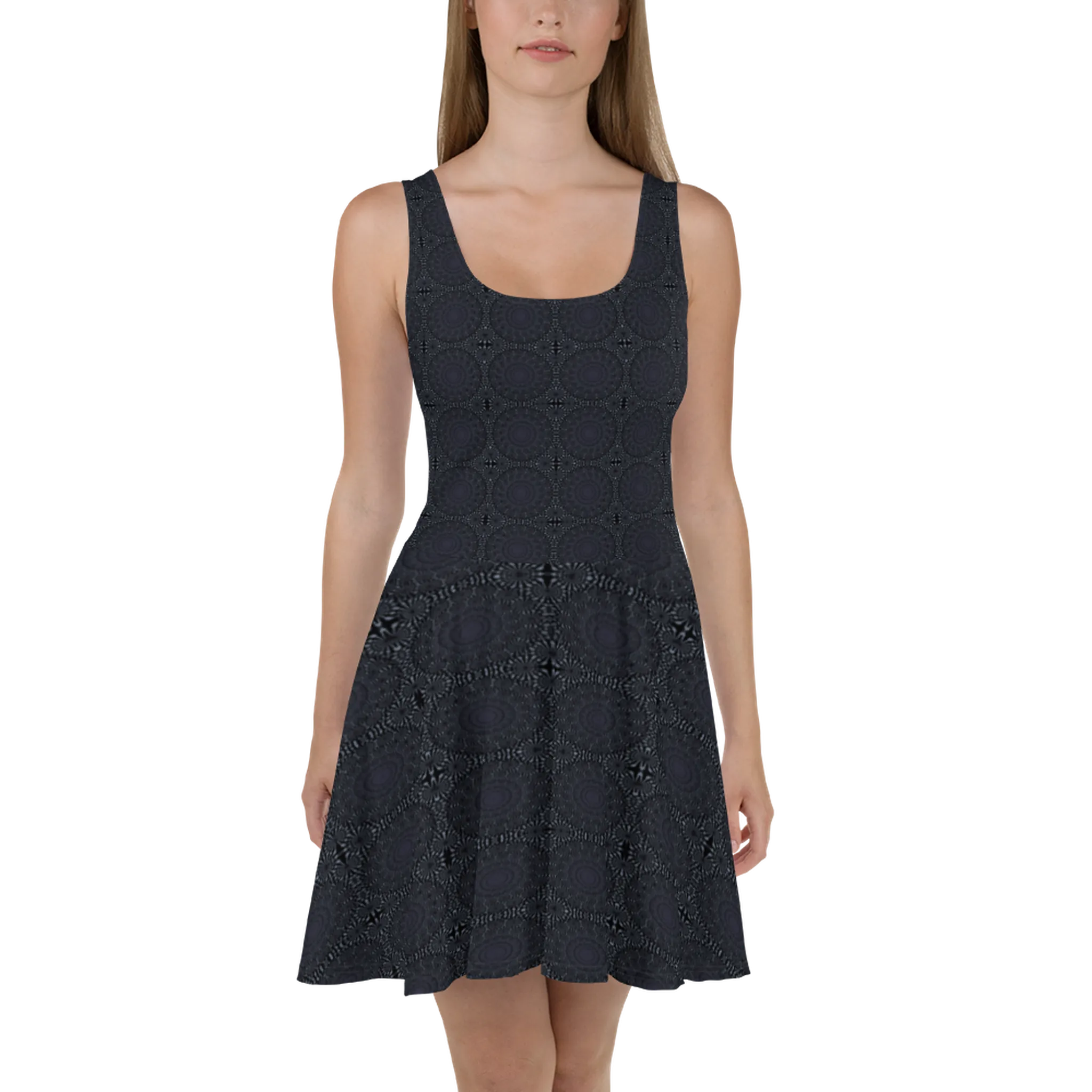 Recursia Desert Dream Skater Dress In Blue