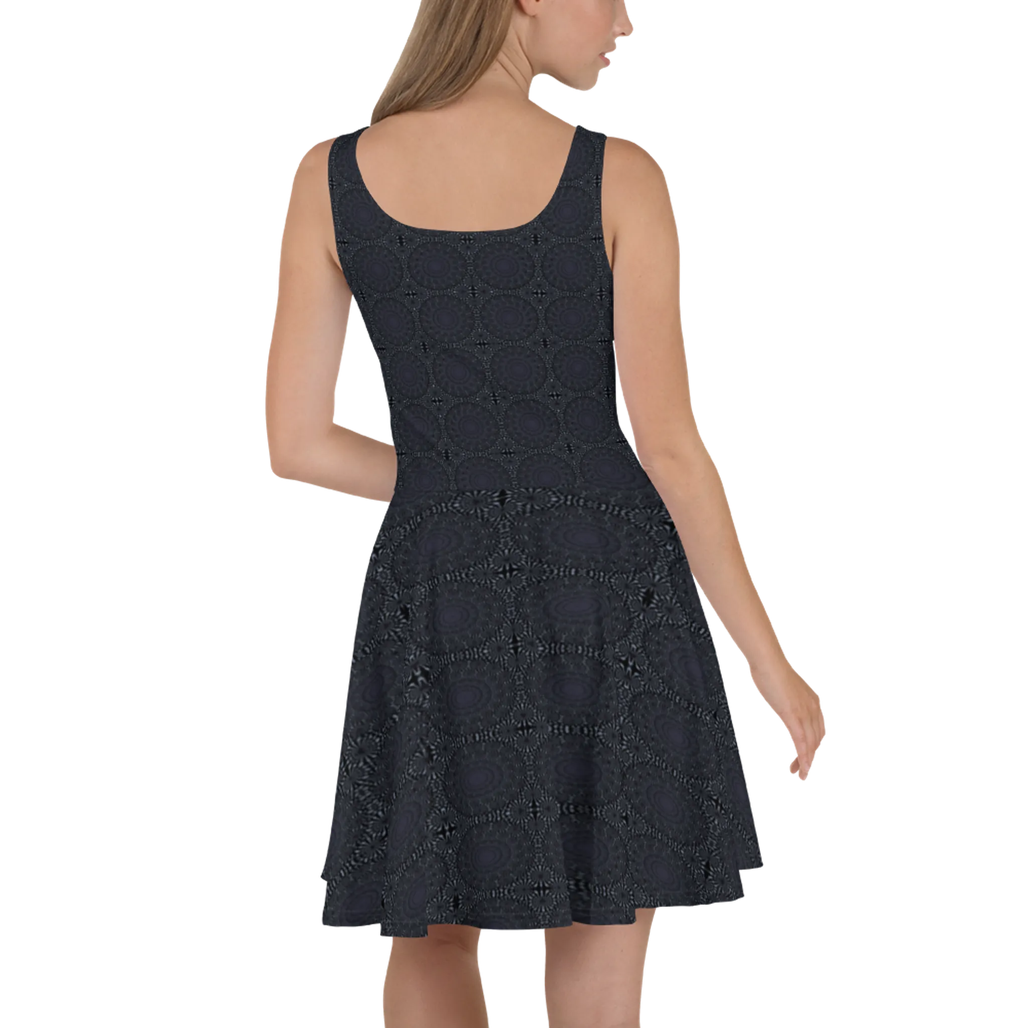 Recursia Desert Dream Skater Dress In Blue