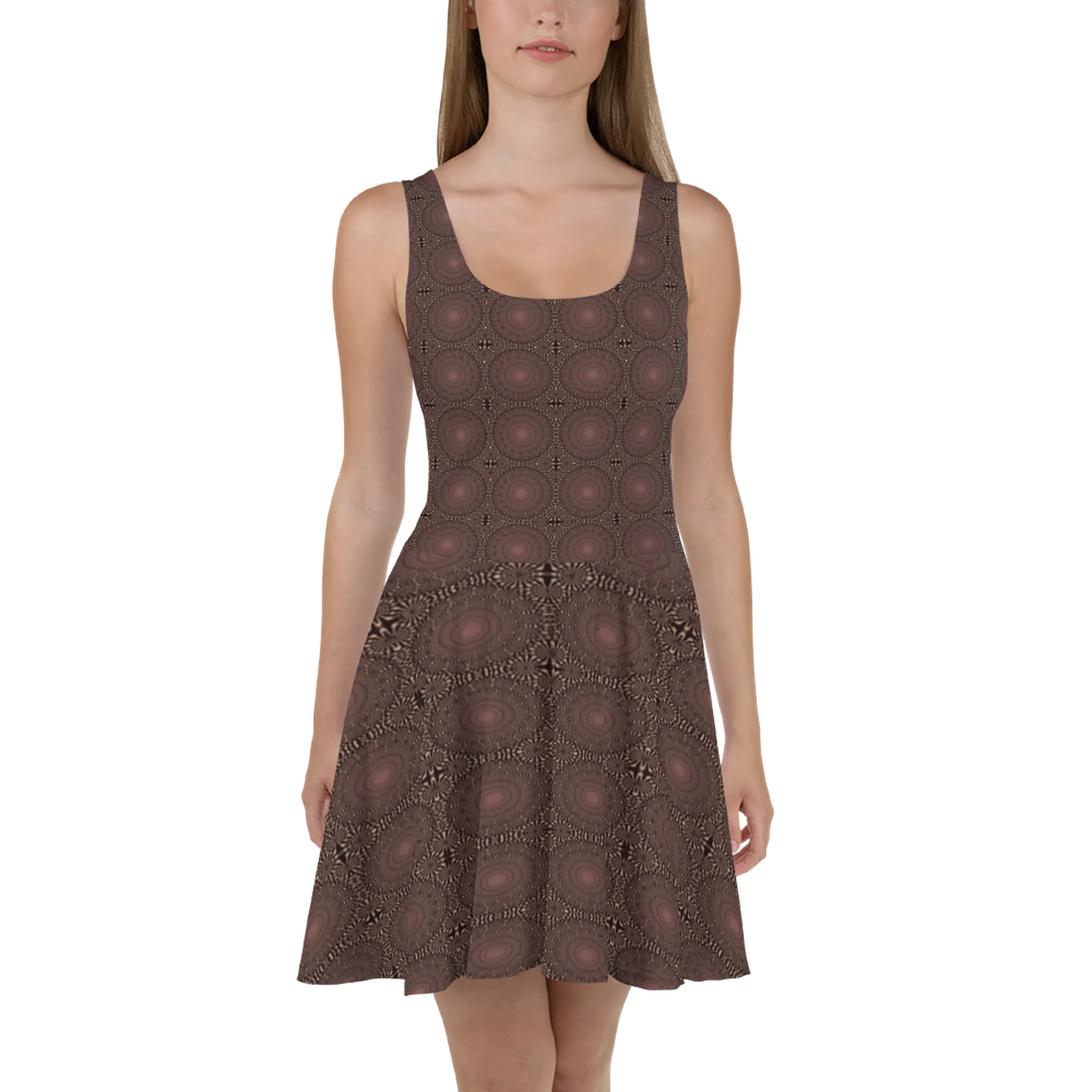 Recursia Desert Dream Skater Dress In Pink