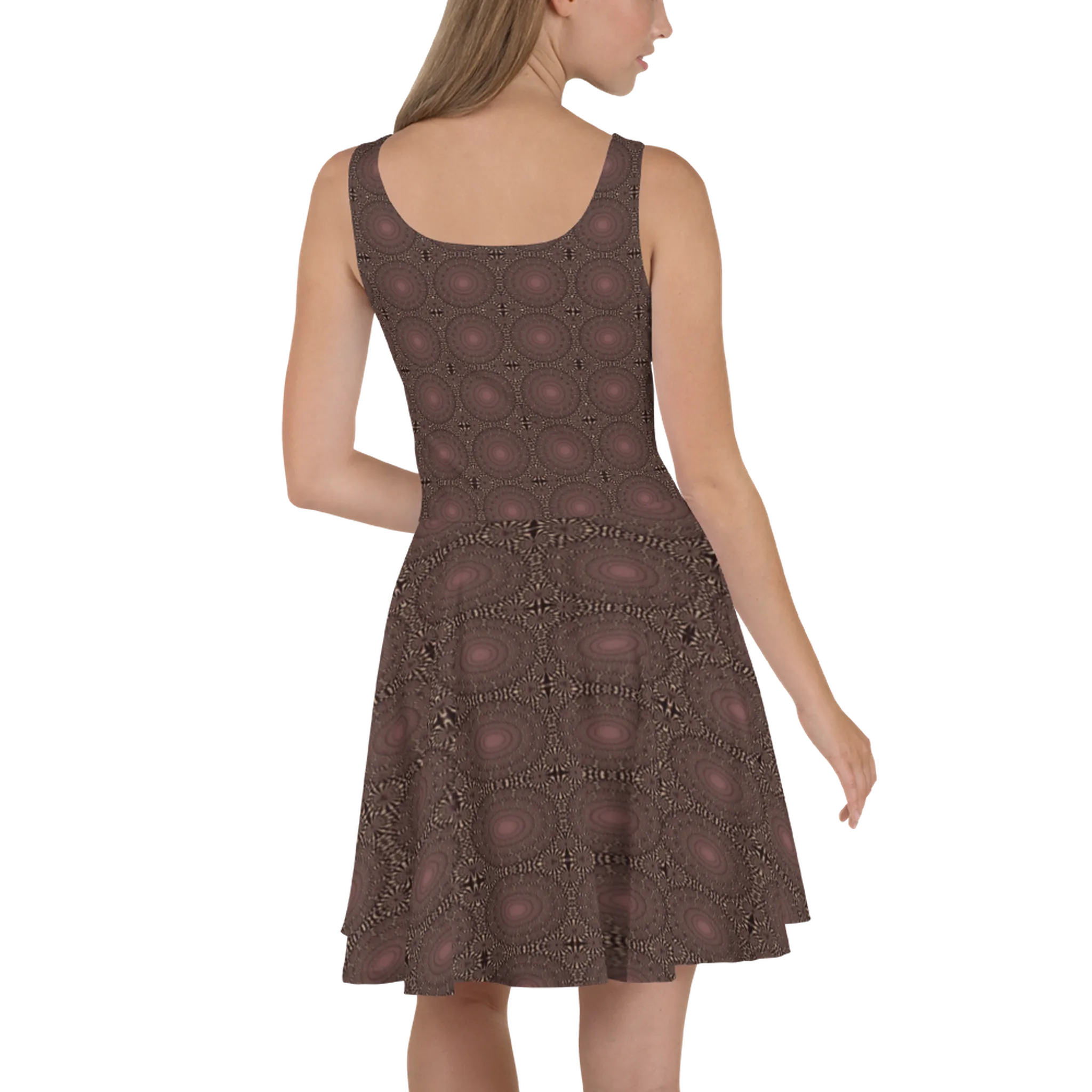 Recursia Desert Dream Skater Dress In Pink