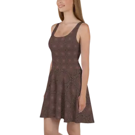 Recursia Desert Dream Skater Dress In Pink