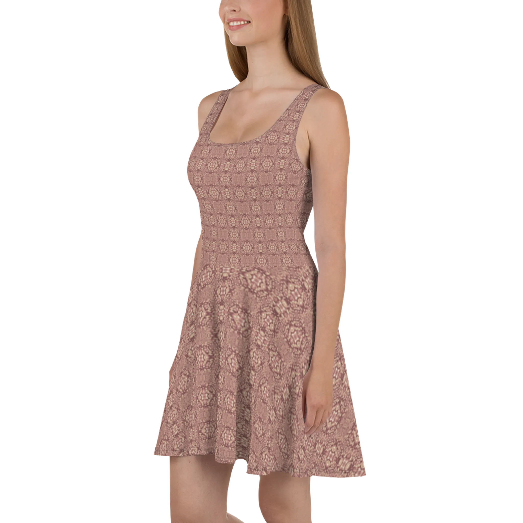 Recursia Indranet Skater Dress In Pink