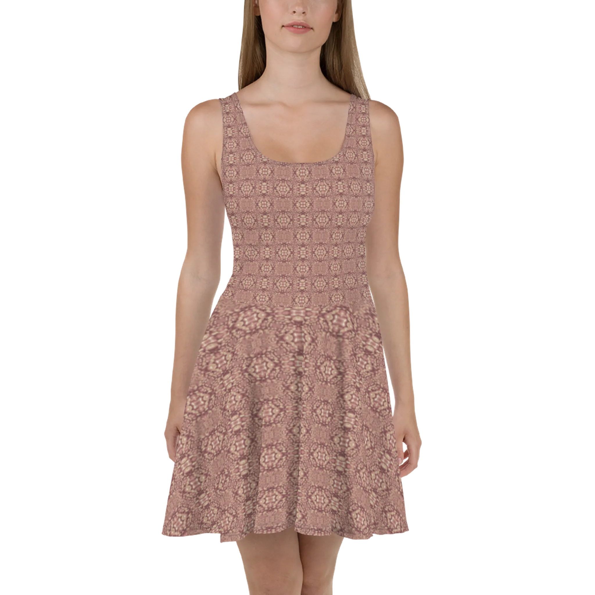 Recursia Indranet Skater Dress In Pink