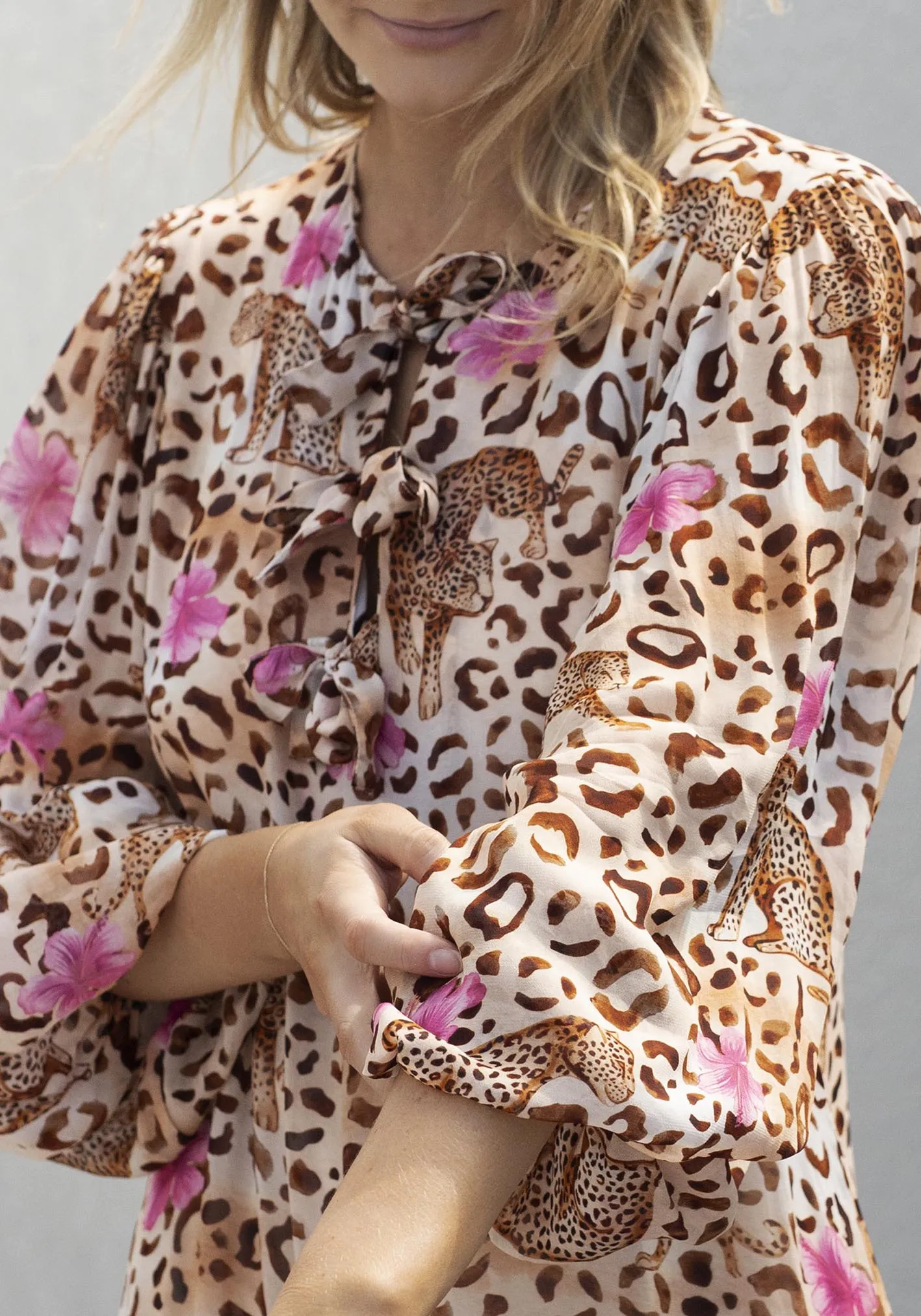 Resort Leopard Maxi Kaftan Dress