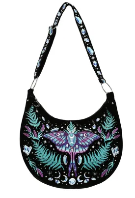 Restyle - Enchanted Forest - Magical hobo bag with moth embroidery