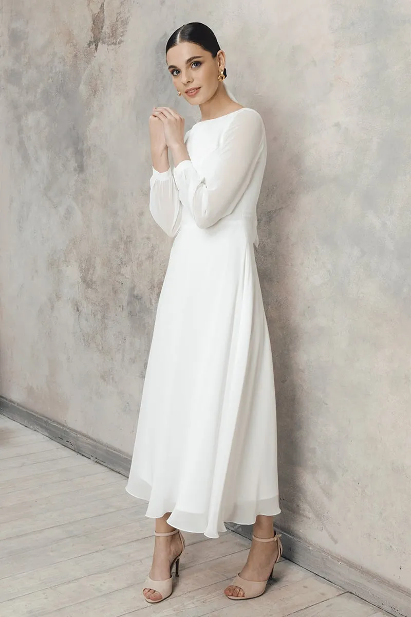 Romantic Moments Long Sleeve Midi Dress