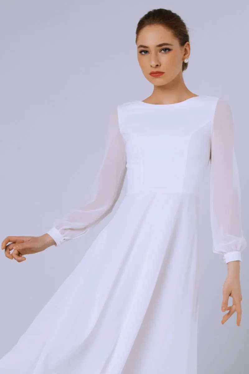 Romantic Moments Long Sleeve Midi Dress