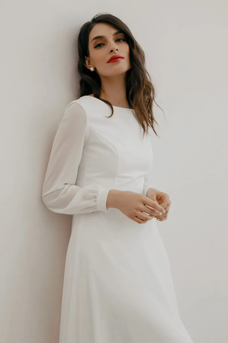 Romantic Moments Long Sleeve Midi Dress