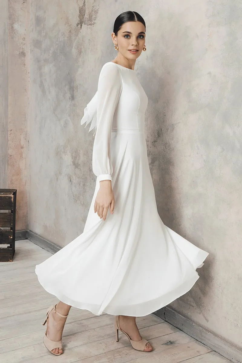 Romantic Moments Long Sleeve Midi Dress