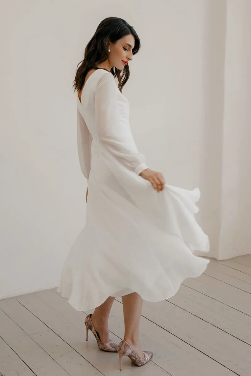 Romantic Moments Long Sleeve Midi Dress