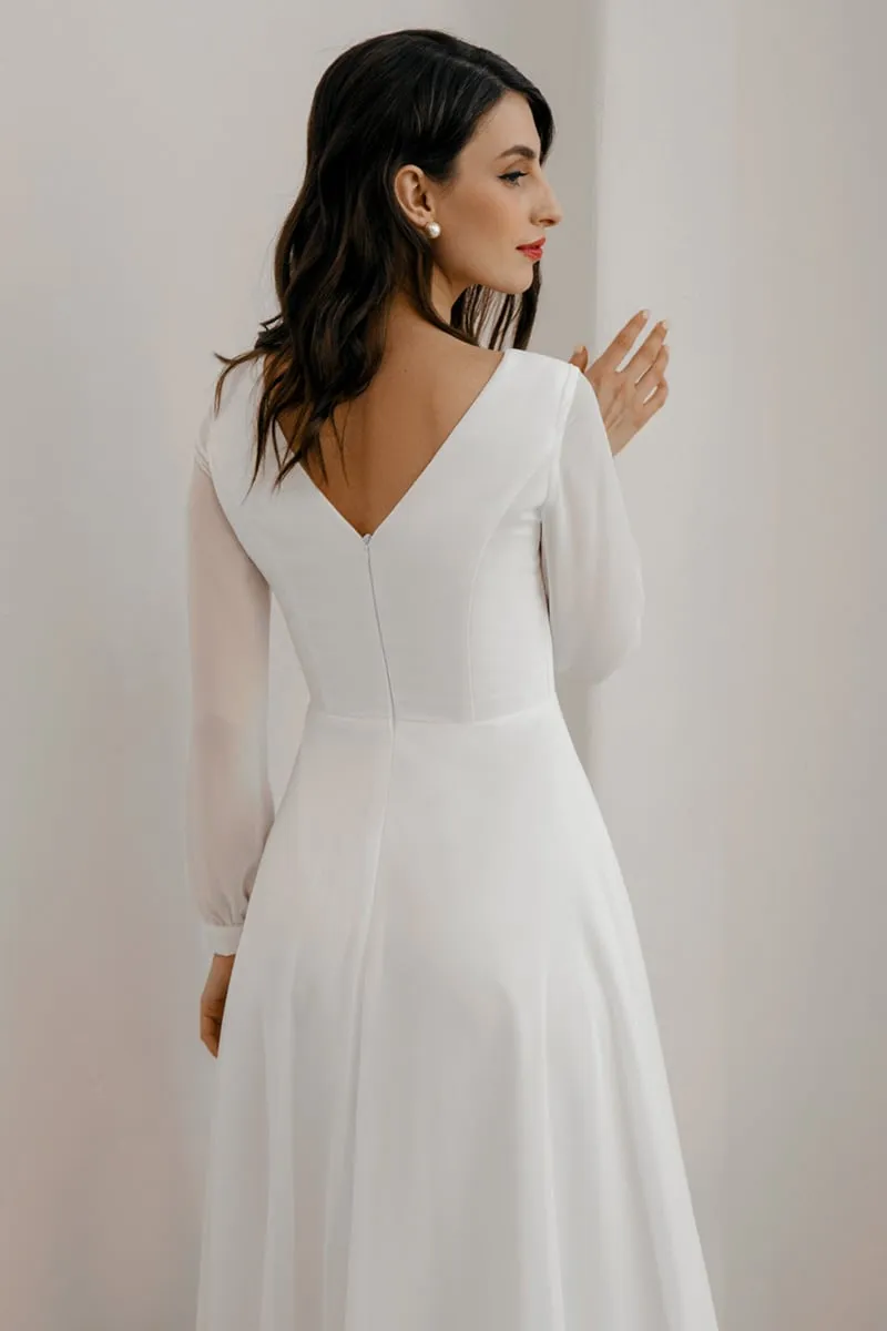 Romantic Moments Long Sleeve Midi Dress