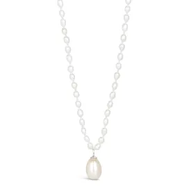 Seed Pearl Necklace With Drop Pearl | Ivory