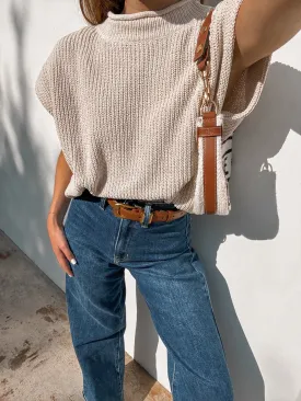 Set the Tone Knit Top in Ecru