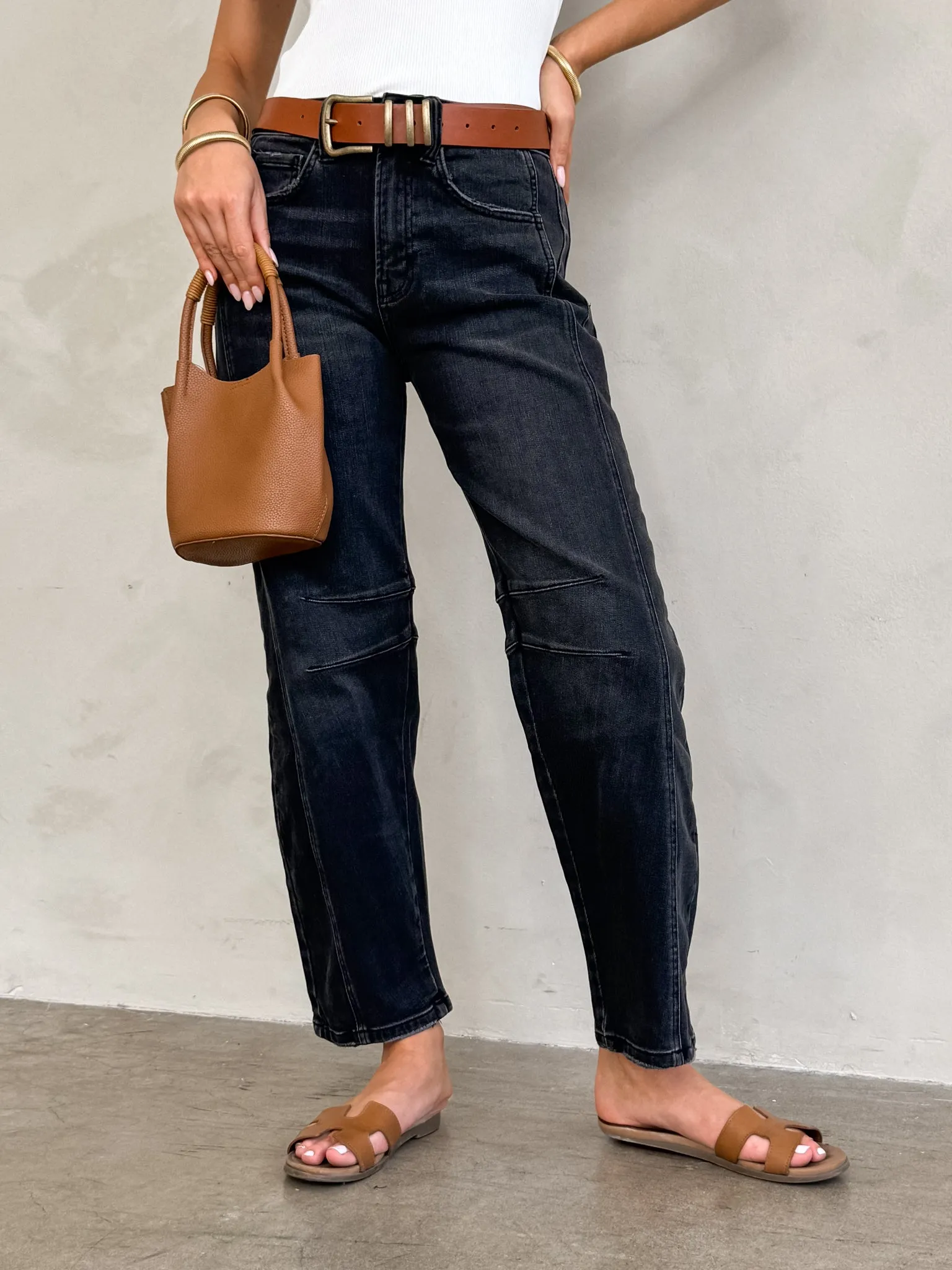 Sweet Relief Ankle Barrel Jeans