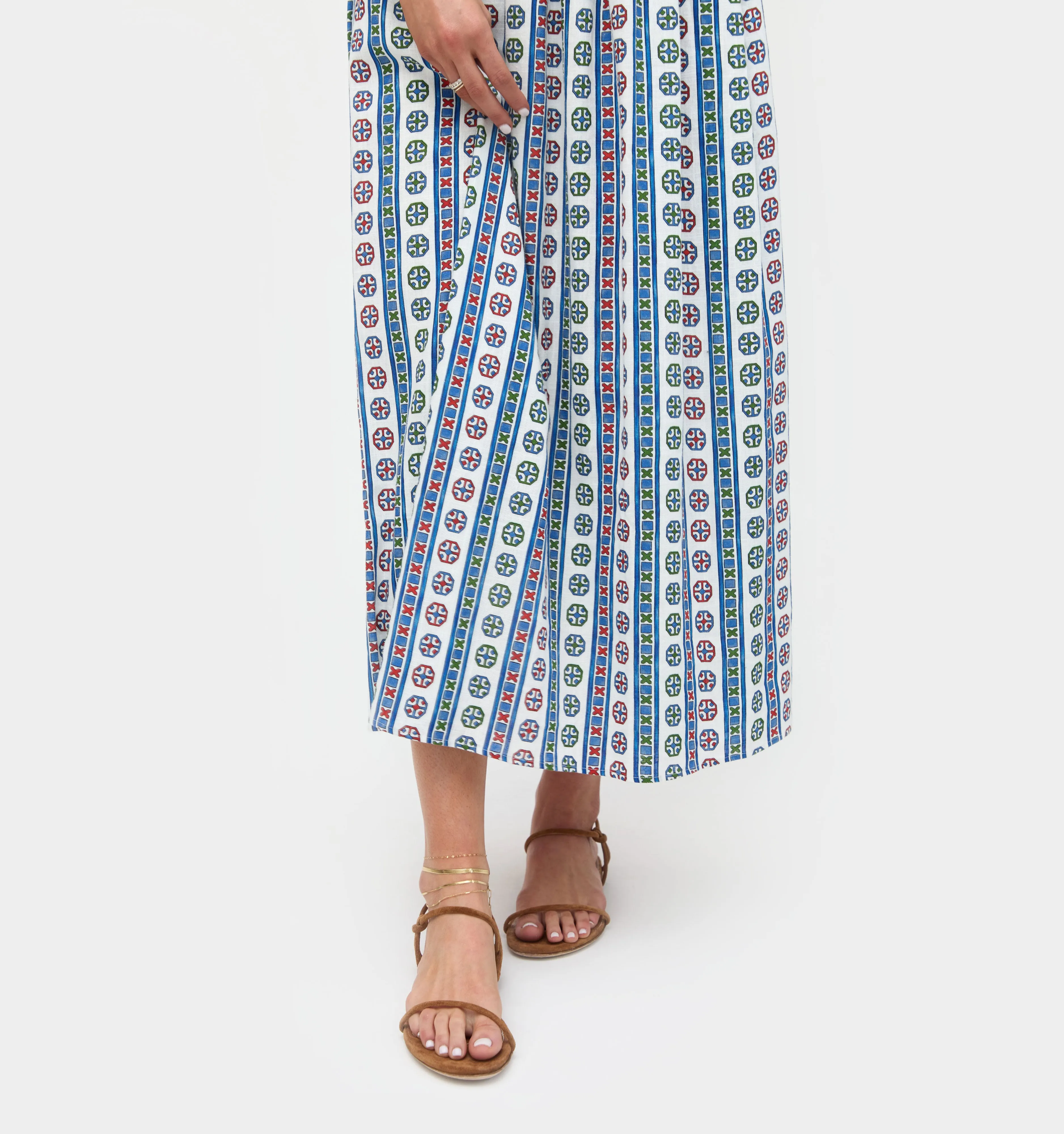 The Cosima Nap Dress - Block Print Stripe