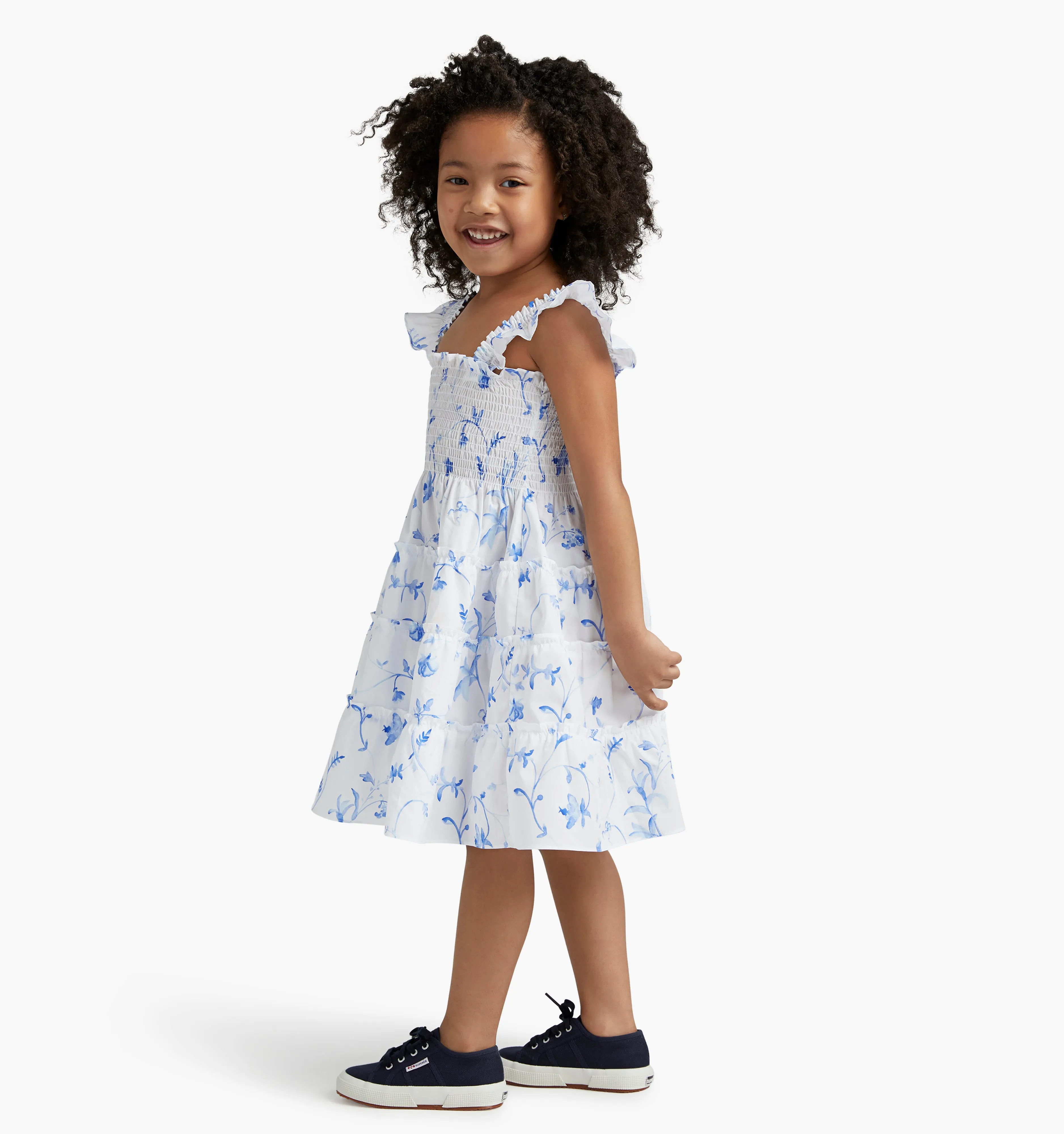 The Tiny Ellie Nap Dress - Blue Botanical