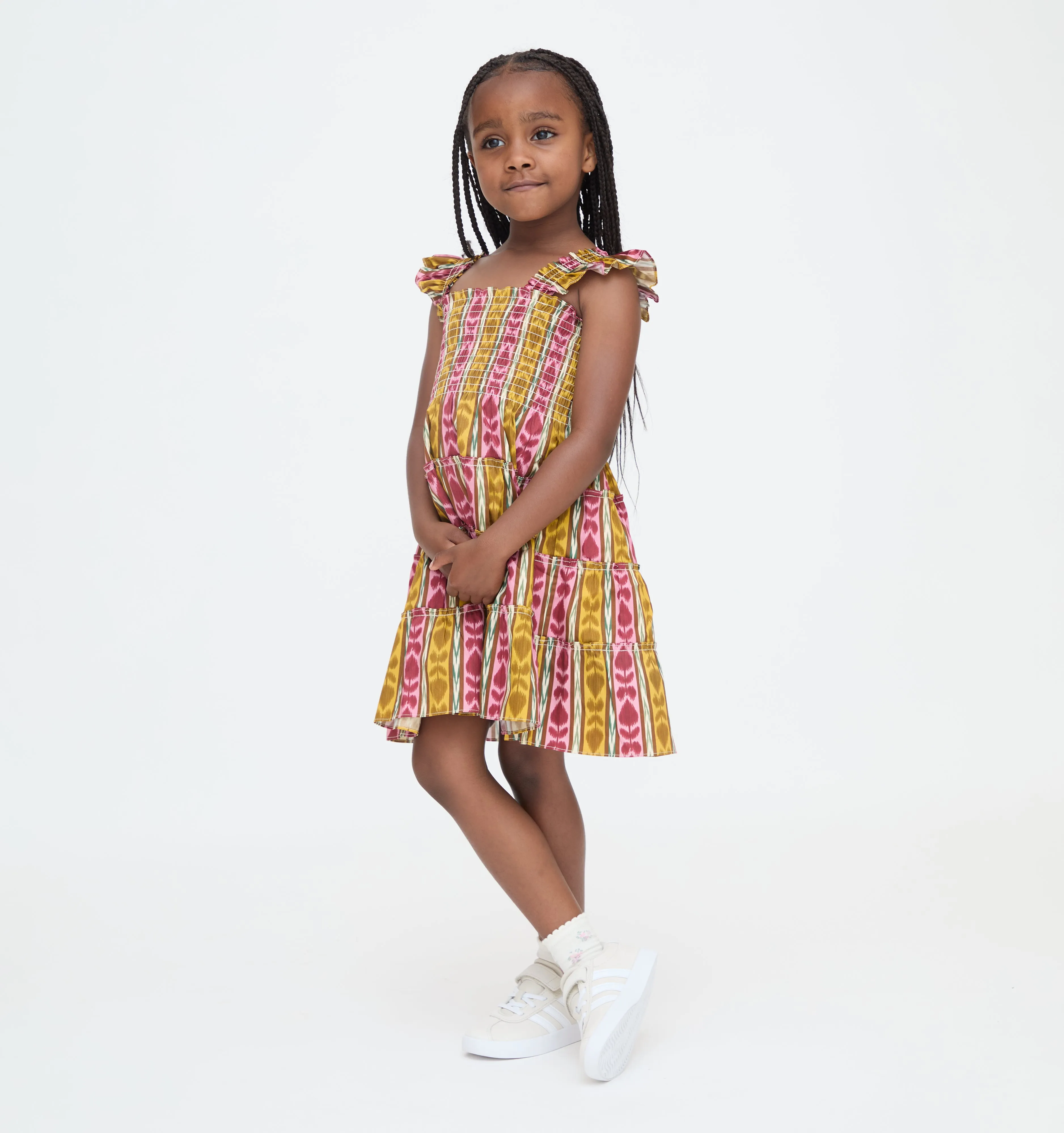 The Tiny Ellie Nap Dress - Ikat Topiary