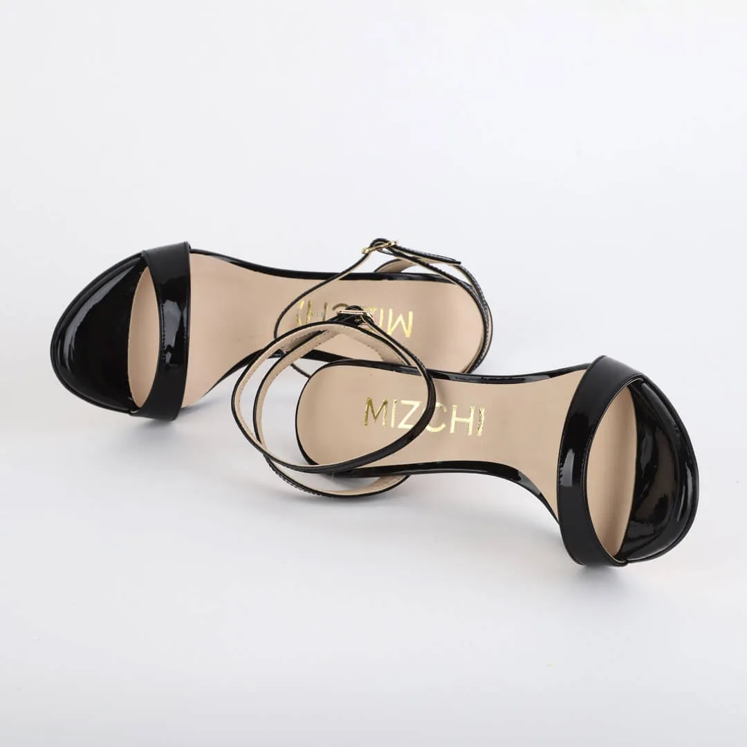 *UK size 3 - MEGAN - beige patent, 8cm heels