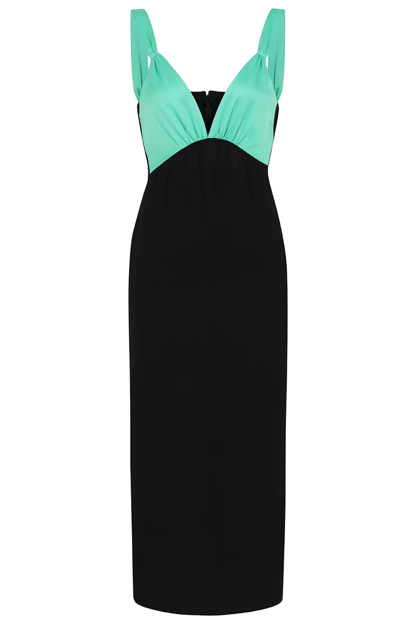 Venice Dress In Black & Green Mix