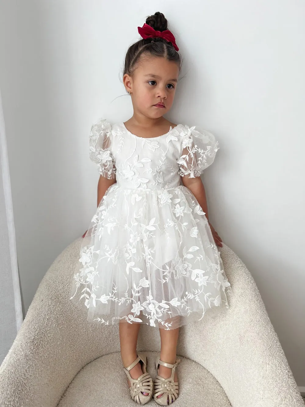 Vienna Girls White Embroidered Dress