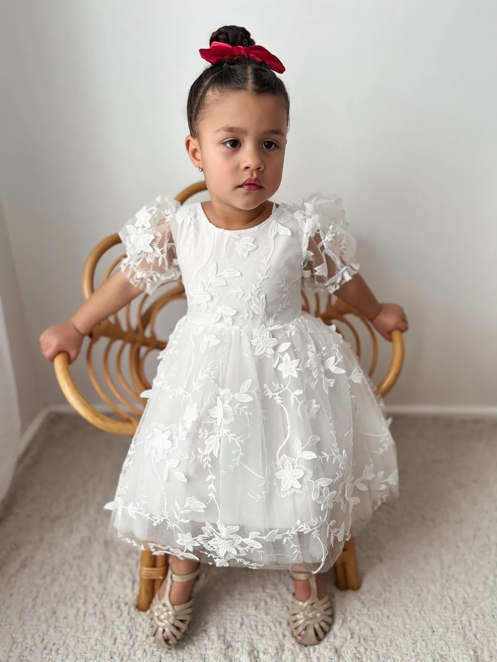 Vienna Girls White Embroidered Dress