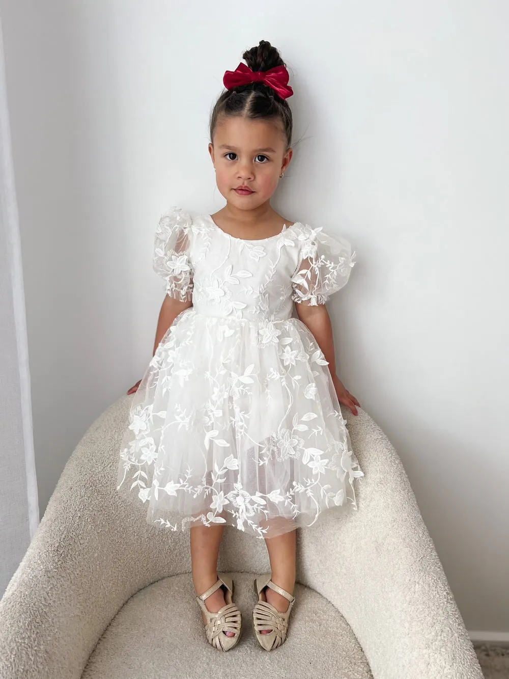 Vienna Girls White Embroidered Dress