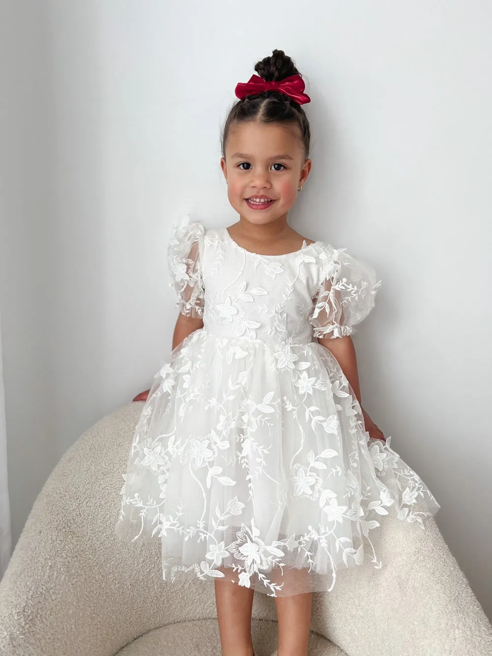 Vienna Girls White Embroidered Dress