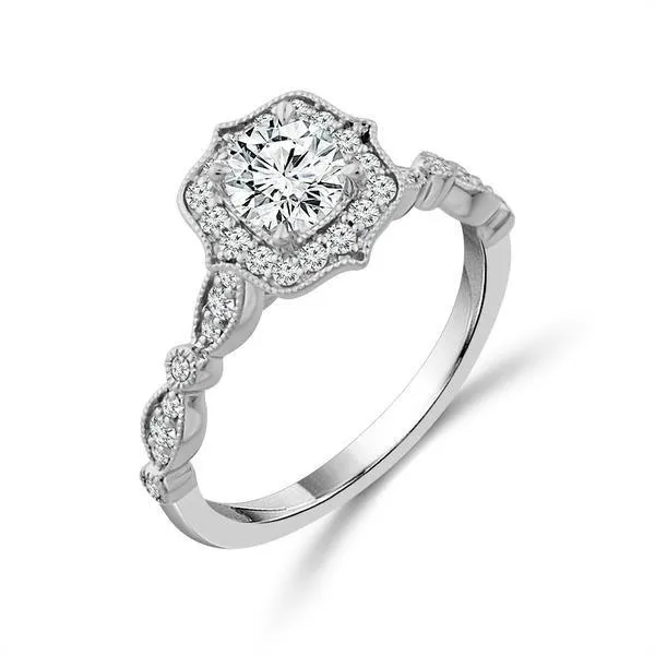 Vintage Flair Engagement Ring