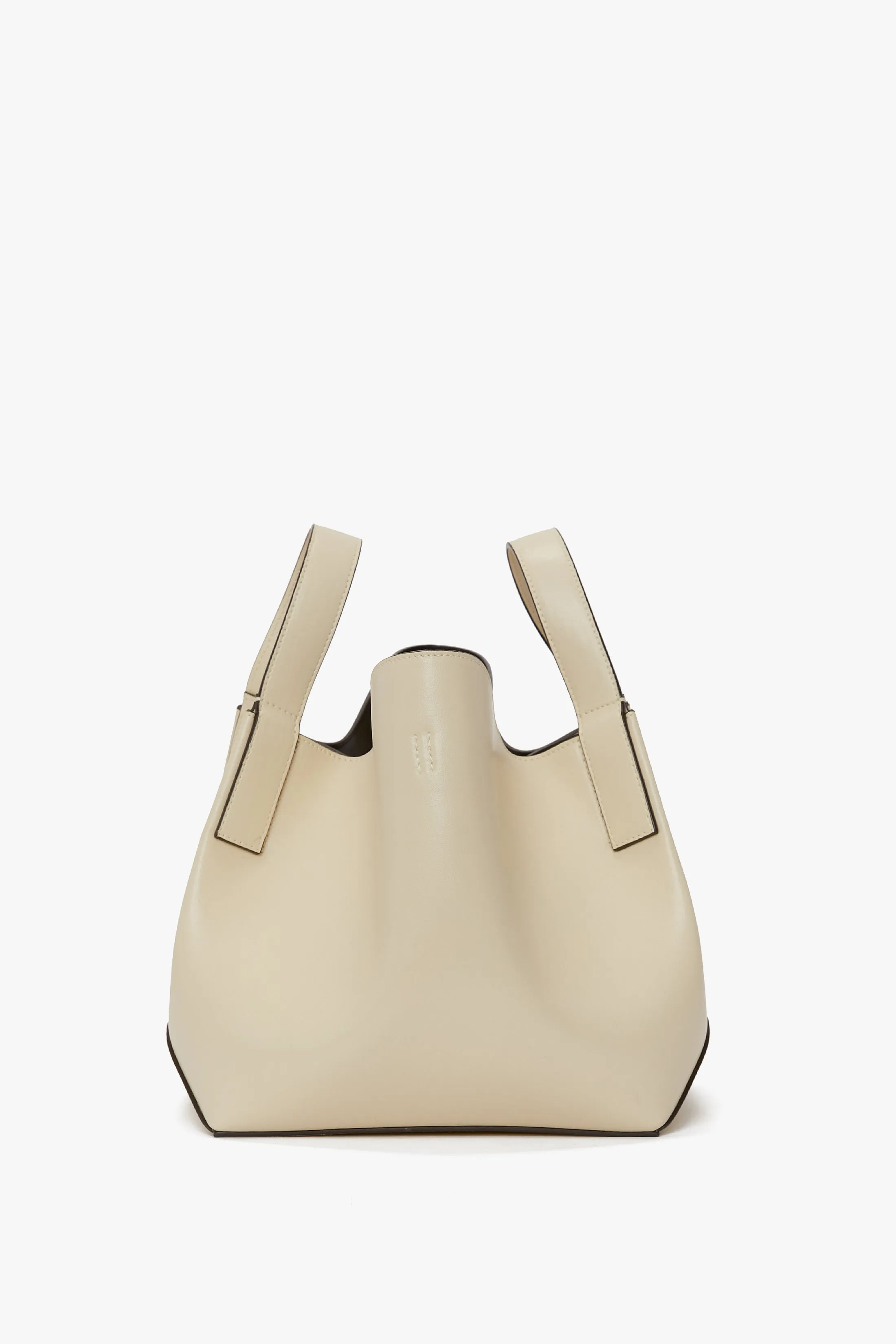 W11 Mini Tote Bag In Ivory Leather