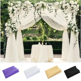 Wedding Organza Roll Sheer Tulle Fabric - Elegant Wedding Arch & Door Decoration, Multiple Colors