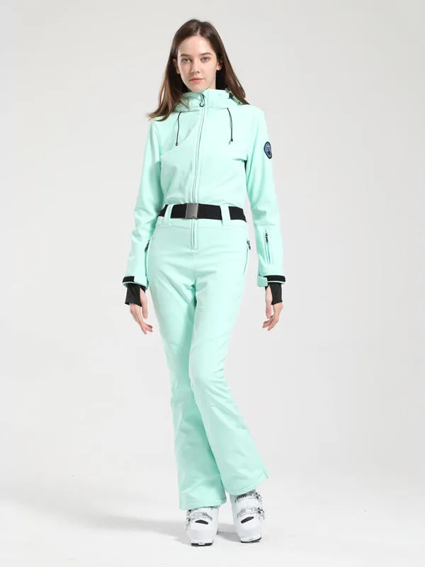 Women's Gsou Snow Classic Belted Flare Ski Jumpsuit