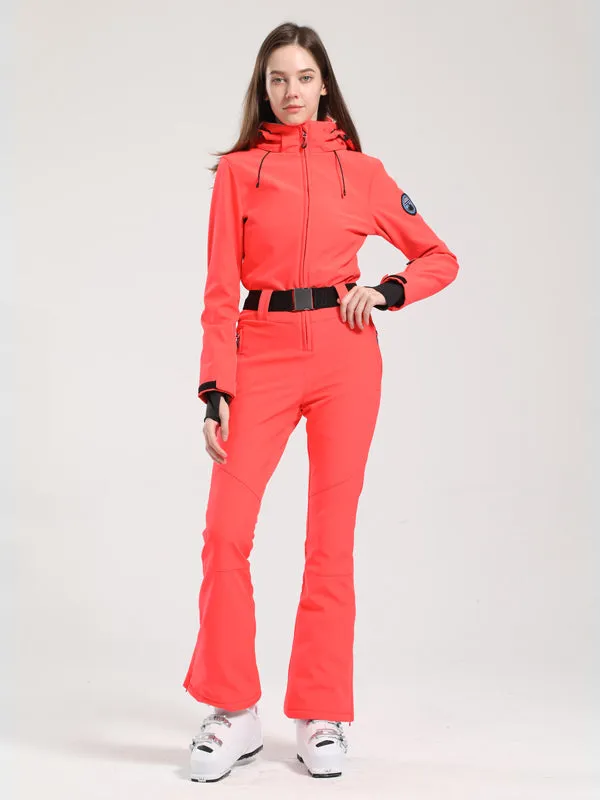 Women's Gsou Snow Classic Belted Flare Ski Jumpsuit