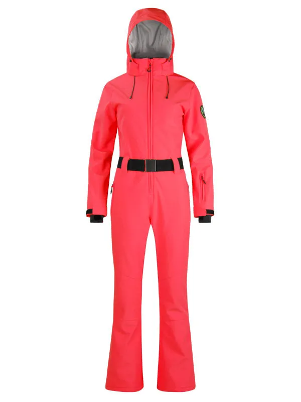 Women's Gsou Snow Classic Belted Flare Ski Jumpsuit