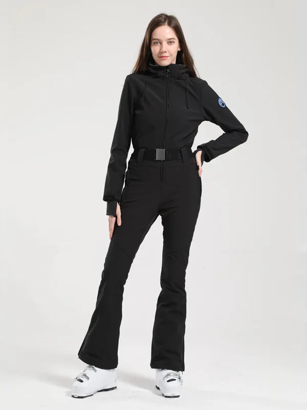 Women's Gsou Snow Classic Belted Flare Ski Jumpsuit