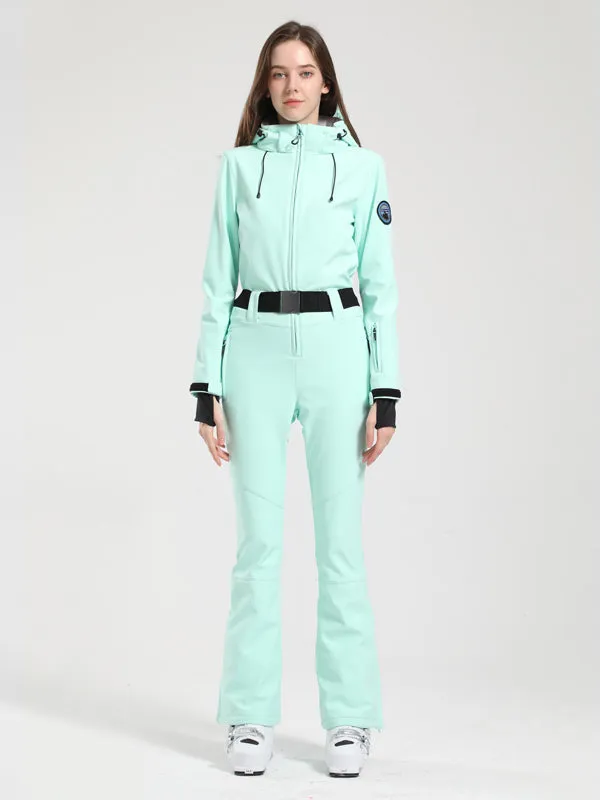 Women's Gsou Snow Classic Belted Flare Ski Jumpsuit