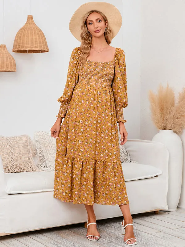 Women's Maternity Chiffon Floral Dress