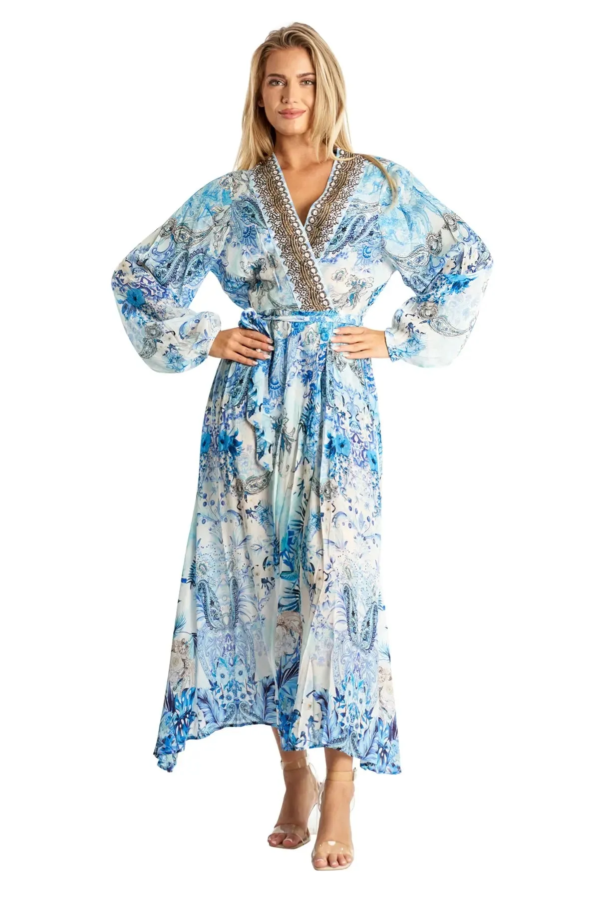 Women's Maxi Wrap Dresses by La Moda