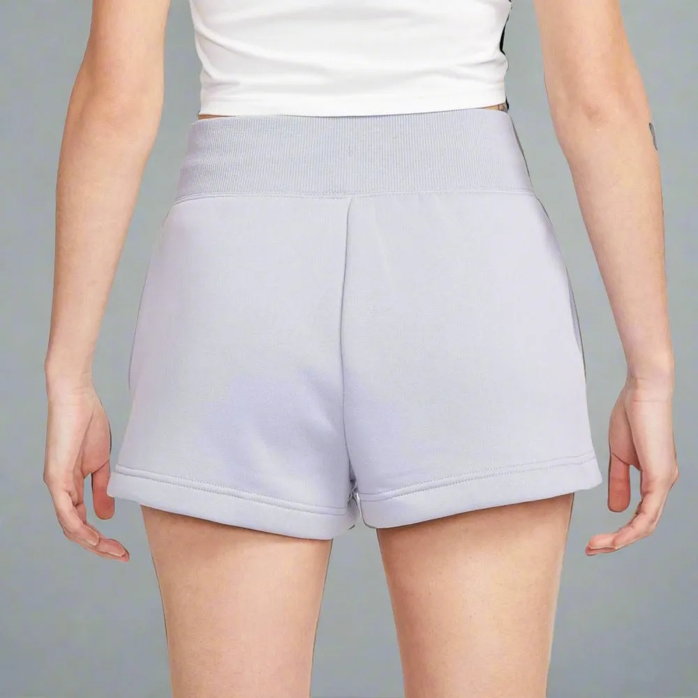 Womens Sportswear Phoenix Fleece High-Waisted Shorts - Indigo Haze