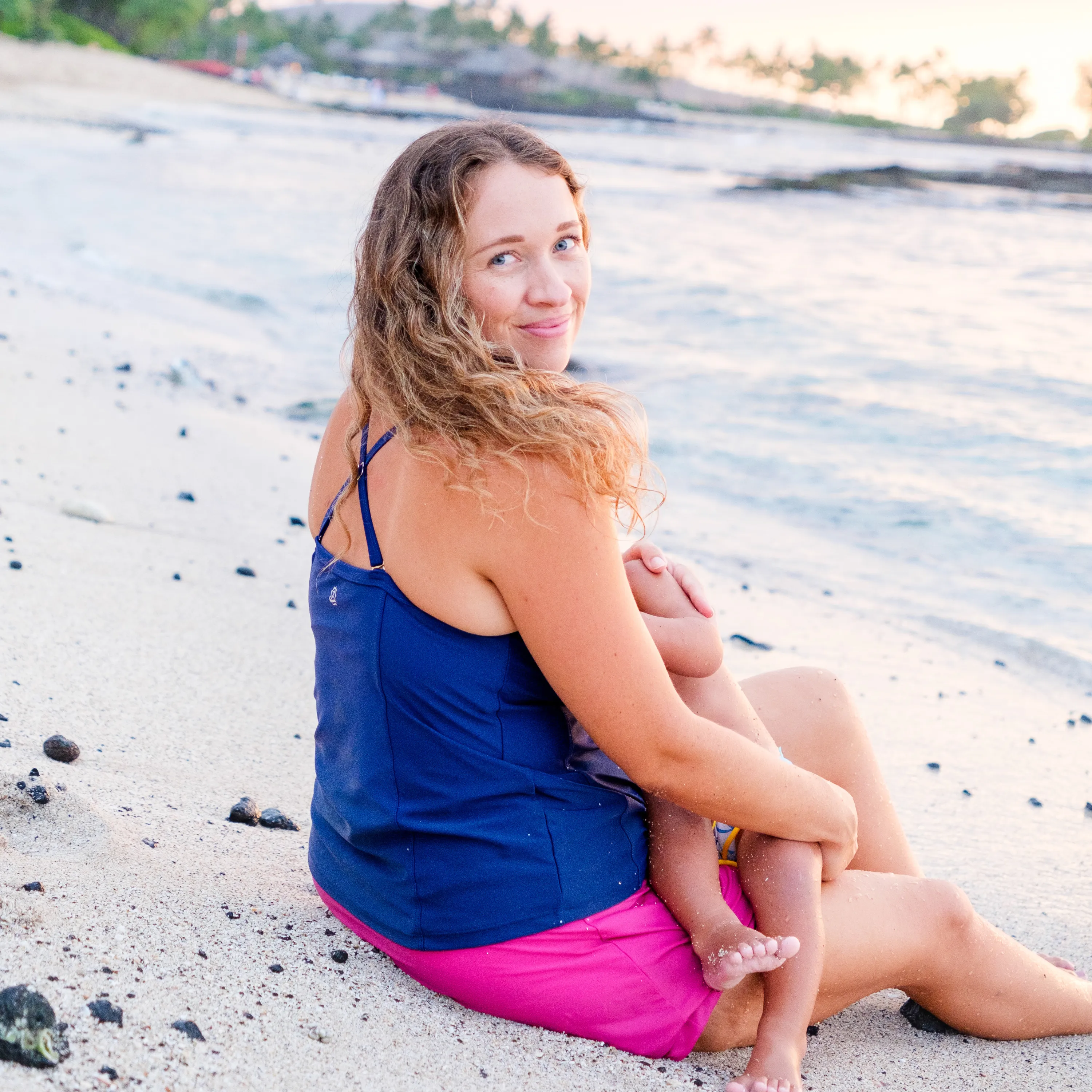 Women’s Strappy A-Line Tankini Top | “Navy”